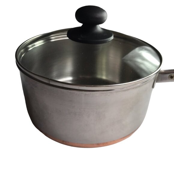 Revere Ware Small Saucepan Pan Pot Copper Bottom with Clear Glass Lid, 2 Qt - Picture 6 of 16